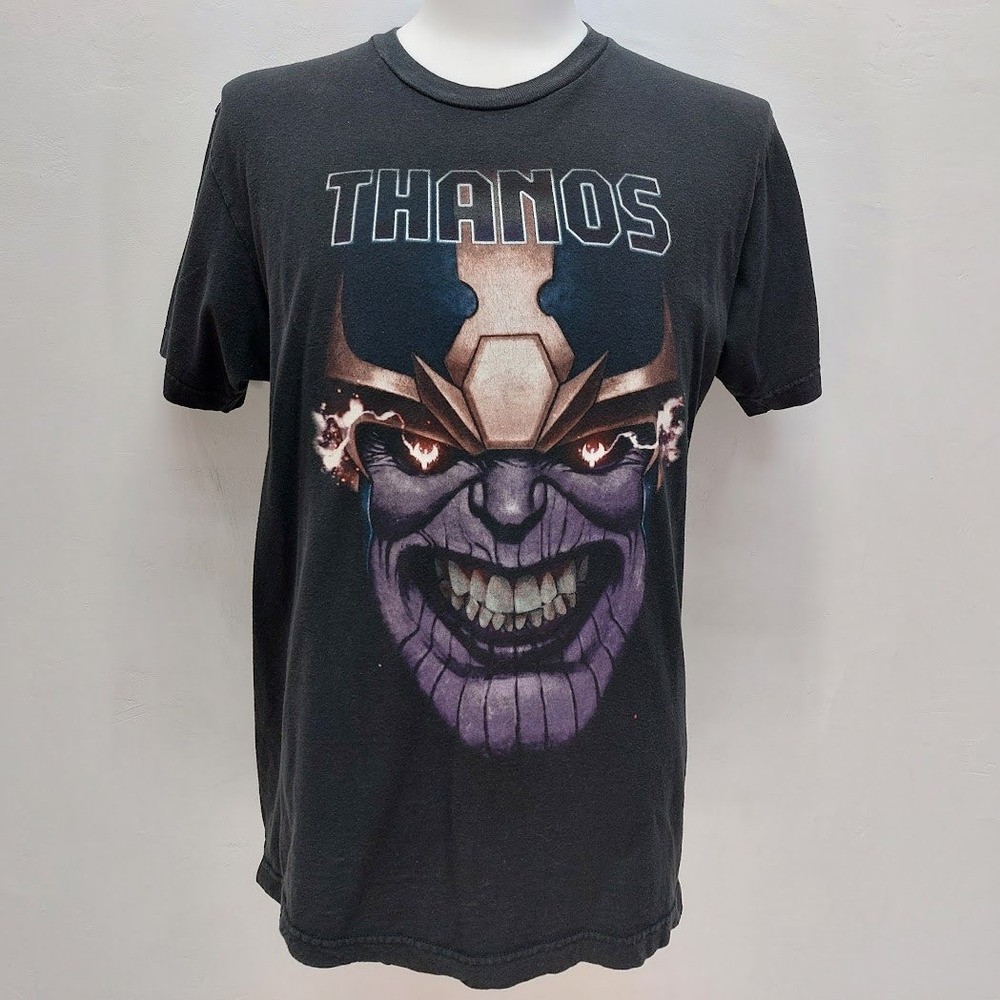 Marvel Thanos Graphic T-Shirt Men's Small Black Avengers Infinity War Villain